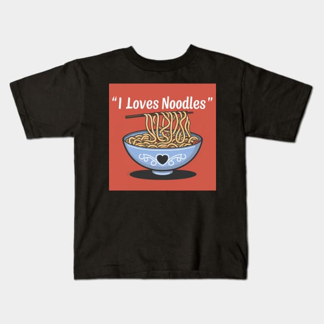 I love noodles Kids T-Shirt by Spaceboyishere